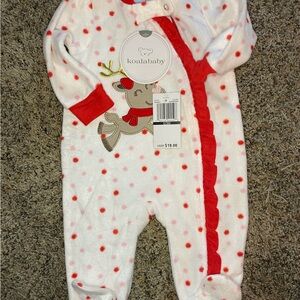 🎁 NWT Koala Baby Reindeer Christmas Footed Pajamas 🎄